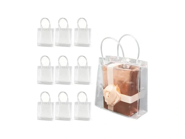 Rjtlpnk Clear Gift Bags With Handles Bulk 10pcs… Code