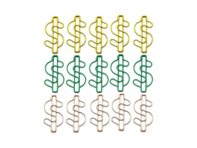 Upquzzfy 20 Pcs Cute Shaped Paper Clips – Metal… Code