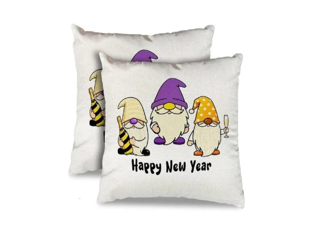 Kaiwern 2pcs Happy New Year Pillow Covers 18×18… Code