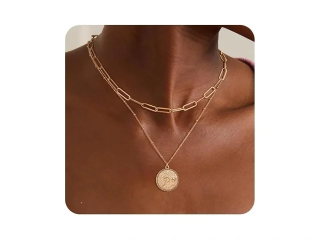 Gold Initial Necklaces For Women Trendy 14k Gold… Code