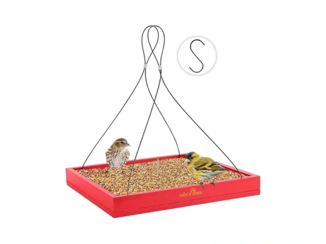 Mixxidea Bird Feeder Hanging Tray Seed Tray Wooden… Code