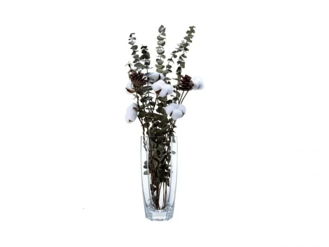 10 Clear Hand Blown Tall Glass Tabletop Vase… Code