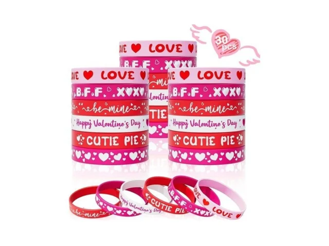 Valentine S Day Rubber Bracelets Bulk – 30pcs… Code