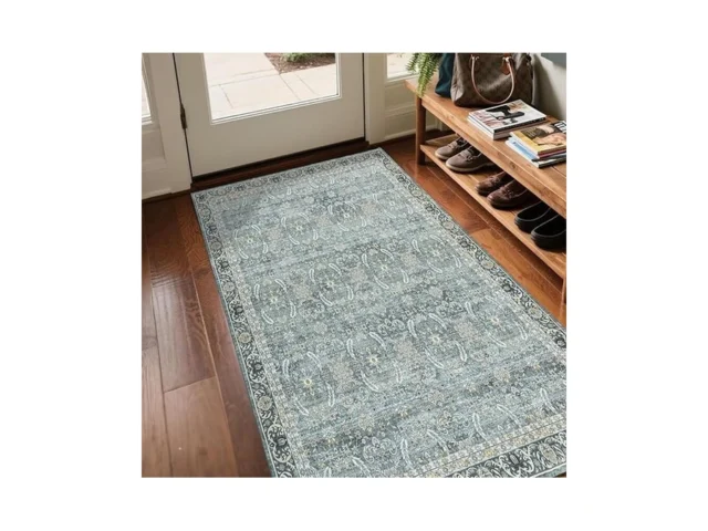 Brevonox Washable Living Room Rug 3×5 Boho Vintage… Code
