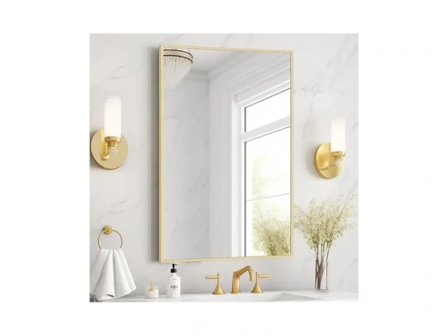 Homecookin Gold Mirror For Bathroom 20 X 30 Inch… Code