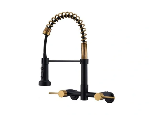 Kmeino Wall Mount Kitchen Faucet With Sprayer 8… Code