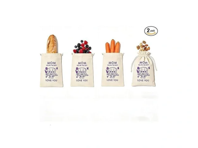 2 Pack Reusable Bread Bags For Moms Gift For Mom… Code