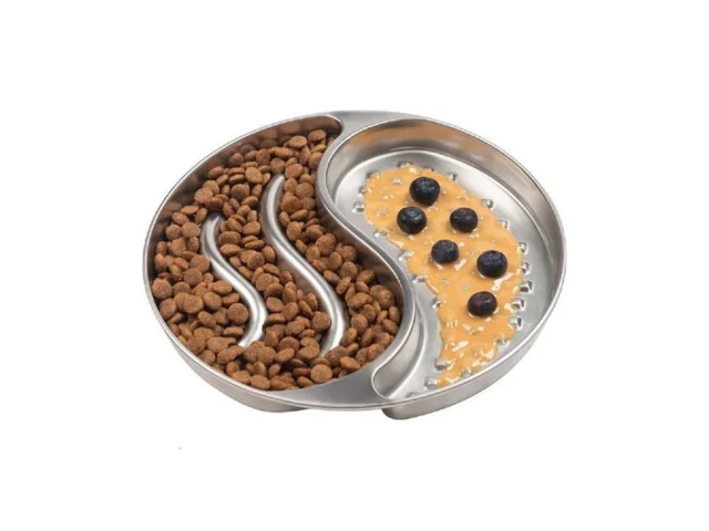 Stainless Steel Slow Feeder Dog And Cat Bowl Lick… Coupon