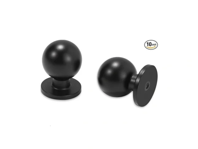 Bukobyhe 10 Pack Matte Black Cabinet Knobs – Solid… Coupon
