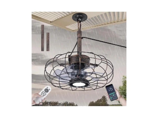 Outdoor Ceiling Fans With Light For Patios Gazebo… Code