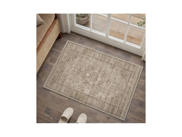 Hugear Washable 2×3 Entryway Area Rugs Retro Brown… Code