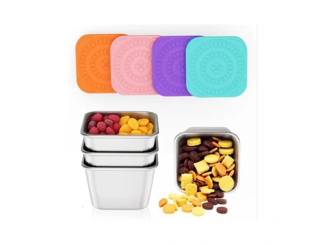 Kitlead Set Of 4 Stainless Steel Snack Containers… Code