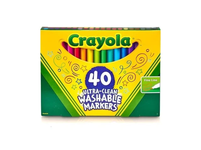 Crayola Ultra Clean Fine Line Washable Markers 40ct…