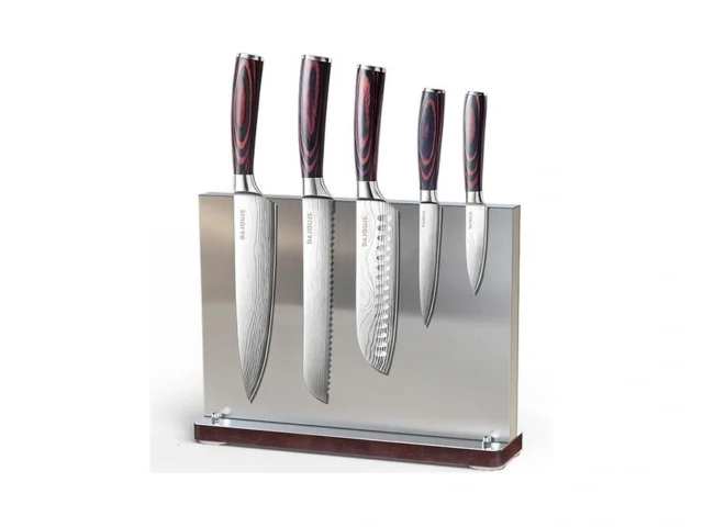Kitchen Knife Set With Block – 6 Pcs Chef Knife… Code