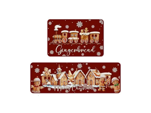 Kaiwern Christmas Kitchen Rug Soft Snowman… Code