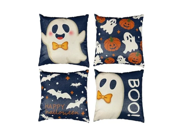 Halloween Decor Throw Pillow Covers Set Of 4 Cute… Code