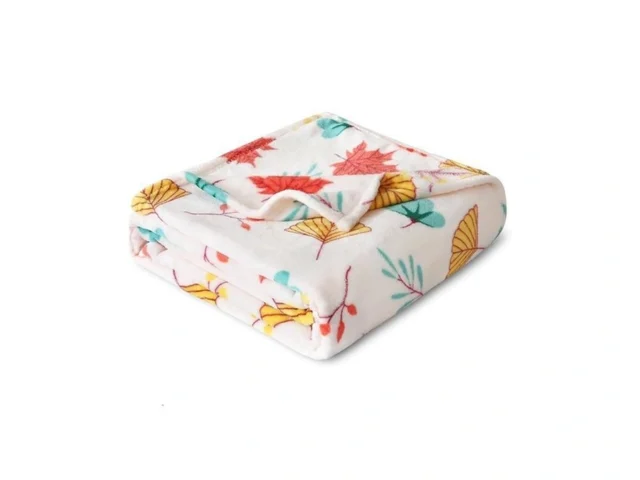 Softan Fleece Blanket – Autumn Leaves Throw Blanket… Code
