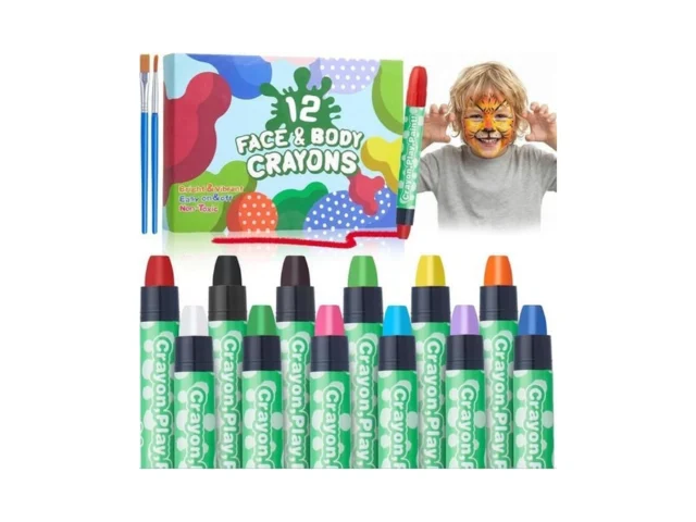 Lictin Face Paint Crayons For Kids 12 Color Water… Code
