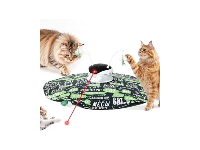 Interactive 5in1 Cat Toys Chargeable Moving Feather…