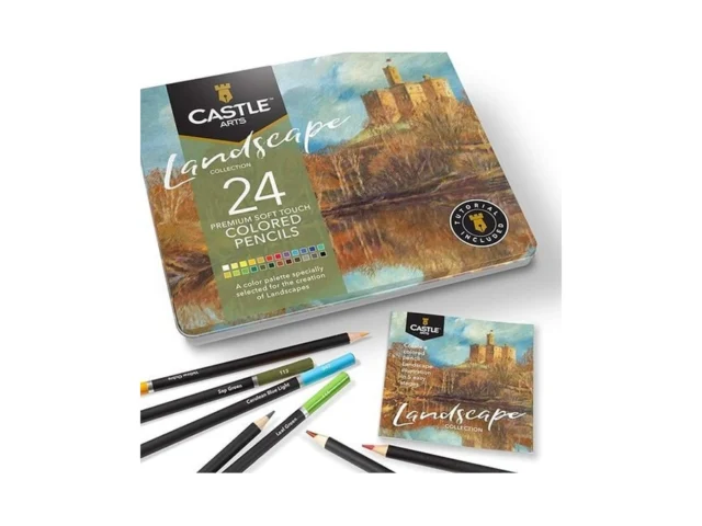 Castle Arts Themed 24 Coloured Pencil Set In Tin… Coupon