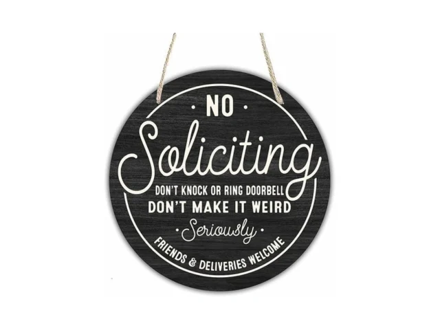 10 Wooden Sign For Front Door – No Soliciting Don T… Code
