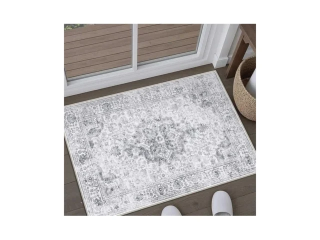 Hugear Washable 2×3 Entryway Area Rugs Retro Grey… Code