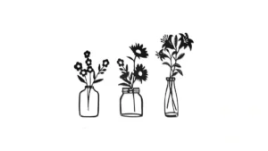 Qzgxdeco Black Metal Flower Wall Decor Metal Vase… Code