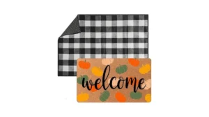 Tinideya 2 Pcs Fall Welcome Doormat 23×35 In… Code
