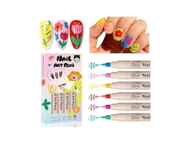 6 Colors Nail Art Pens Set Christmas Neon 3d Nail… Code