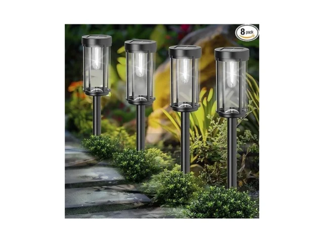 Damayca 8 Pack Solar Lights Outdoor Waterproof For… Coupon