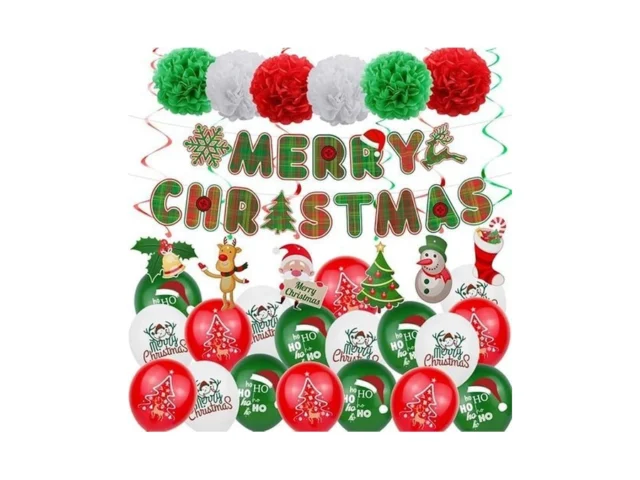 Laorei Merry Christmas Banner Decorations Hanging… Code