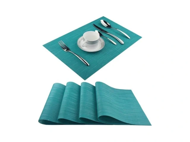 Panda Palm Vinyl Placemats Washable Table Mats Easy… Code