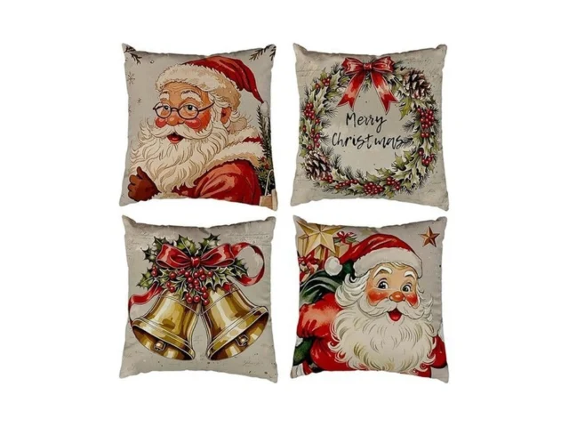 Kaiwern 4pcs Christmas Throw Pillow Covers 18×18… Code