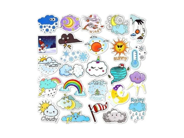 Susihi Weather Stickers Cloud Stickers For Kids… Coupon