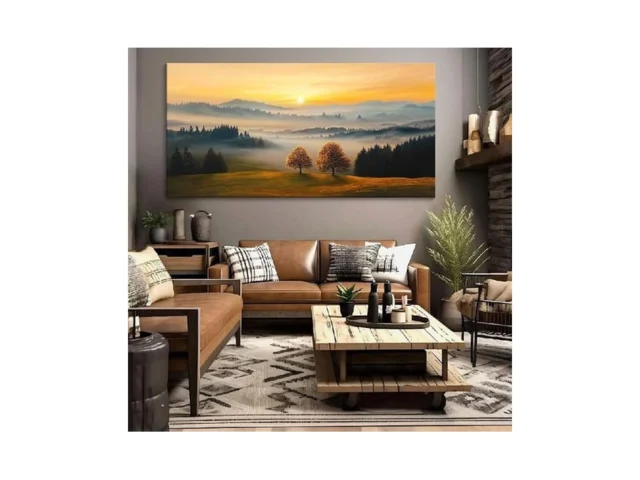 Hguaoa Nature Wall Art – Mountain Landscape Artwork…