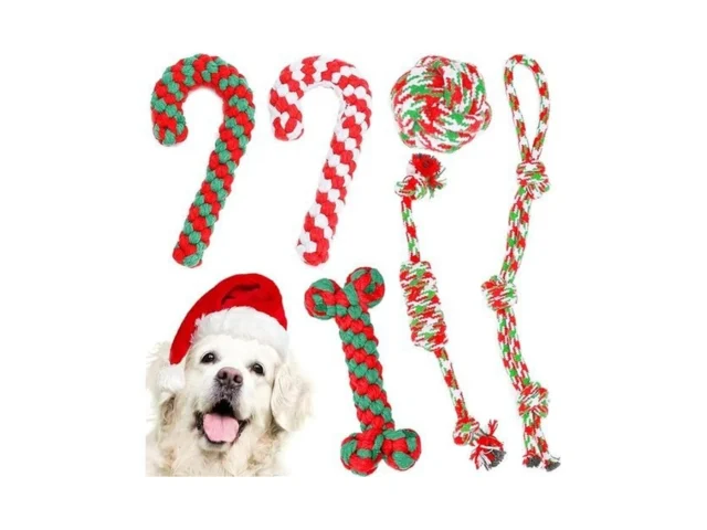 Christmas Dog Rope Toys 6 Pack – Pet Chew Toys Set… Code
