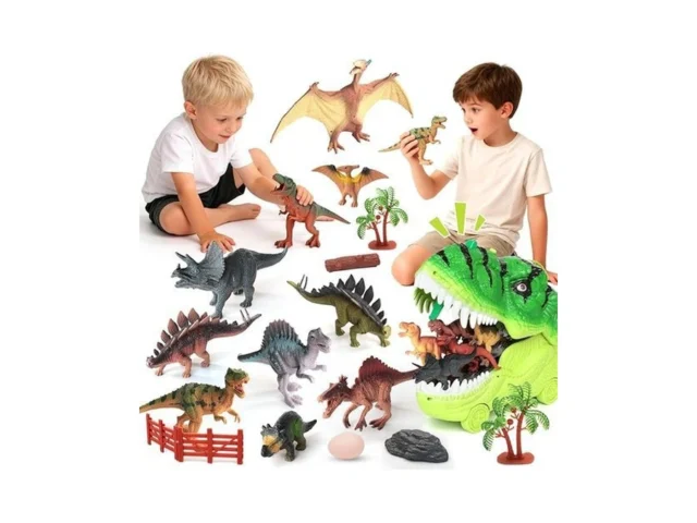 29 Pcs Dinosaur Toys For Realistic Jurassic… Code