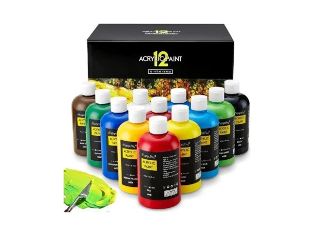 Magicfly Acrylic Paint 12 Colours 473ml Large… Coupon