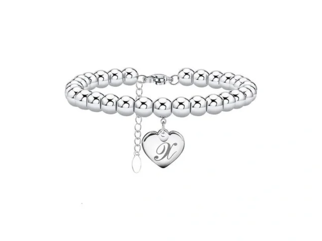 Monily Initial Bracelet For Women Heart Tag Bead… Code