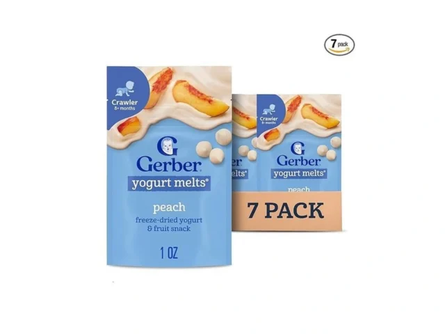 Gerber Baby Snacks Yogurt Melts Peach 1 Ounce Pack Of 7