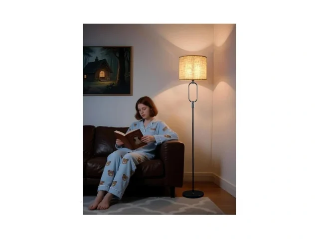 Lightdot 68in Black Floor Lamp Dimmable Linen Shade…