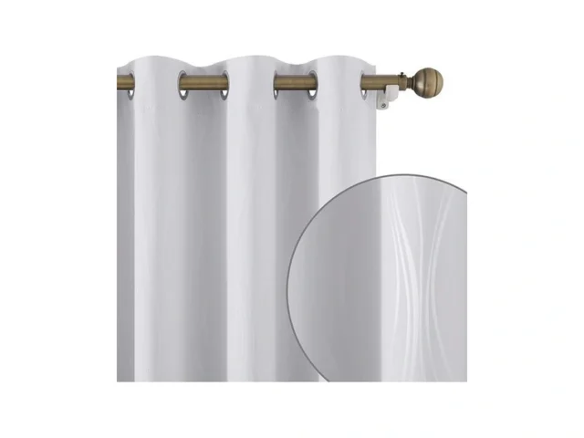 Homeideas Greyish White Blackout Curtains 52 X 63… Code