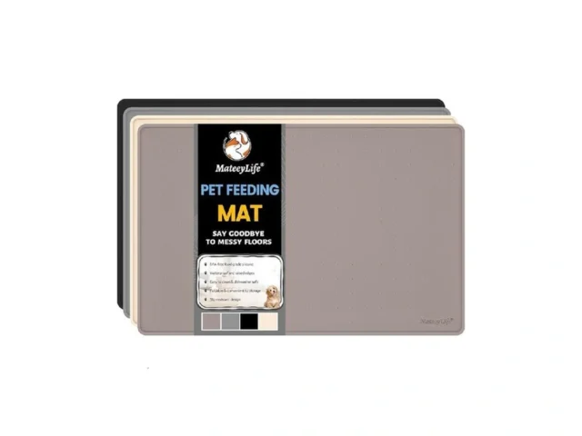 Mateeylife Dog Cat Food Mat – Waterproof Nonslip… Code