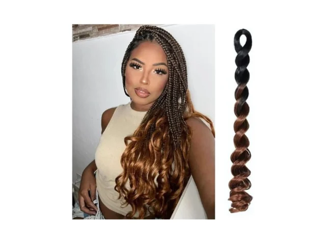 Loose Wave French Curls Crochet Braids Hair 100g 24… Code