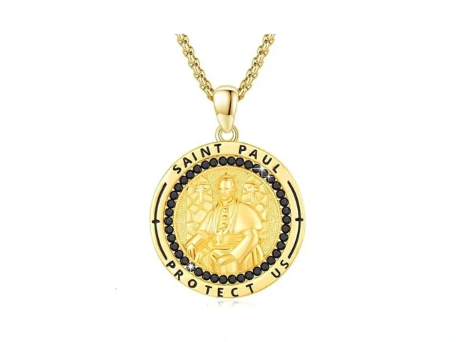 Xixles Saint Paul Necklace 925 Sterling Silver Gold…