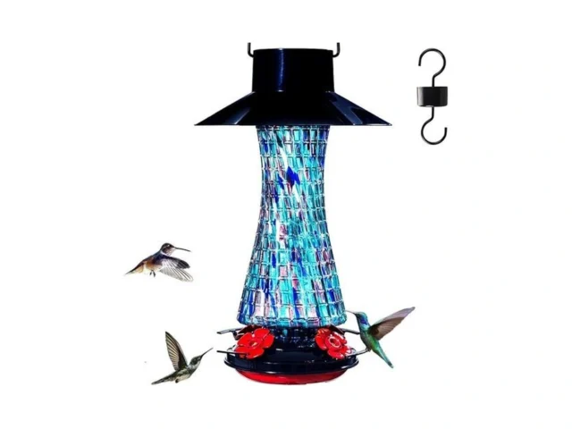 Muse Garden Solar Powered Hummingbird Feeder 23oz… Code