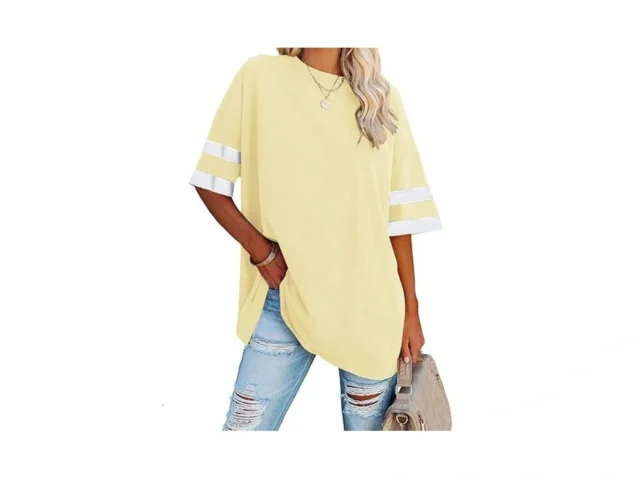Fisoew Womens Oversized Tees Loose T Shirts Half… Code