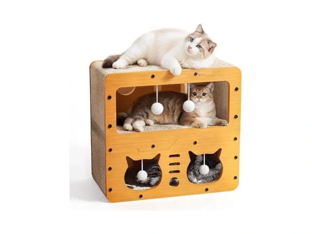Cat Beds For Indoor Cats Wooden Cat Scratcher House… Code