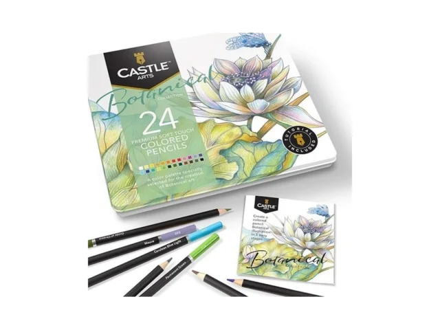 Castle Arts Themed 24 Coloured Pencil Set In Tin… Coupon