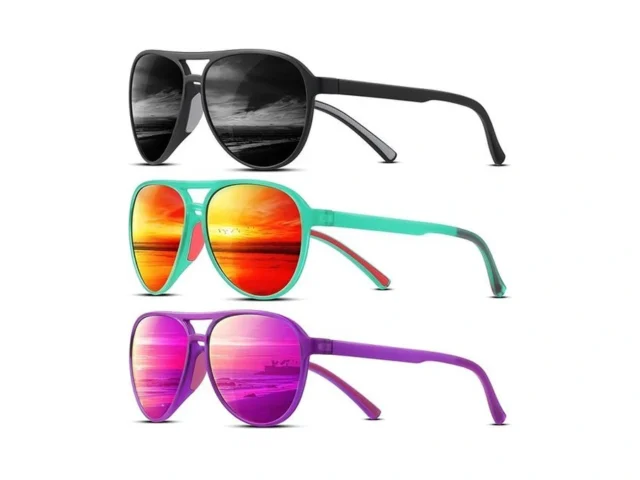 Kuguaok 3pack Polarized Aviator Sunglasses For… Code